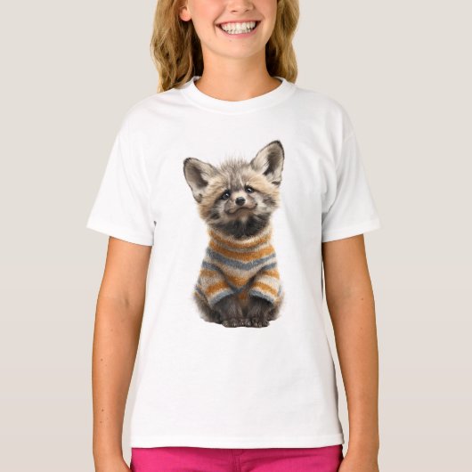 Gestreifter Pullover Fuchs Kids (Vorderseite)