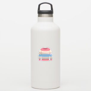 Gestreifter Pullover mit Rundhalsausschnitt Aufkleber