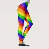 Gestreifter Regenbogen färbt Leggings STOLZ bunten (Rechts)