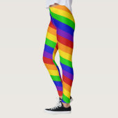 Gestreifter Regenbogen färbt Leggings STOLZ bunten (Links)