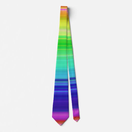 Gestreifter Regenbogen-Hintergrundverlauf Krawatte (Vorderseite)