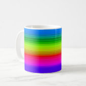 Gestreifter Regenbogen Kaffeetasse (Vorderseite Links)