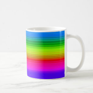 Gestreifter Regenbogen Kaffeetasse