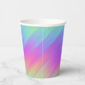 gestreifter Regenbogen-Mix: Pappbecher (Rechts)