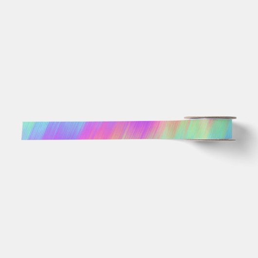 gestreifter Regenbogen-Mix: Satinband (Vorderseite)