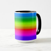 Gestreifter Regenbogen Tasse (VorderseiteRechts)