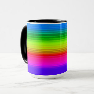 Gestreifter Regenbogen Tasse