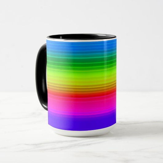 Gestreifter Regenbogen Tasse (Vorderseite Links)