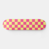 Gestreifter rosa und gelber Druck Skateboard (Horizontal)