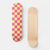 Gestreifter rosa und gelber Druck Skateboard (Vorderseite)