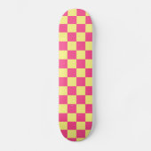 Gestreifter rosa und gelber Druck Skateboard (Vorderseite)