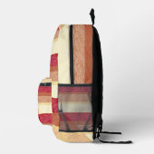 Gestreifter Rucksack mit Herbstfarben Erdtönen (Rechts)