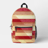 Gestreifter Rucksack mit Herbstfarben Erdtönen (Vorderseite)