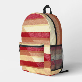 Gestreifter Rucksack mit Herbstfarben Erdtönen