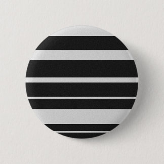 Gestreifter Schwarzweiss-Knopf Button