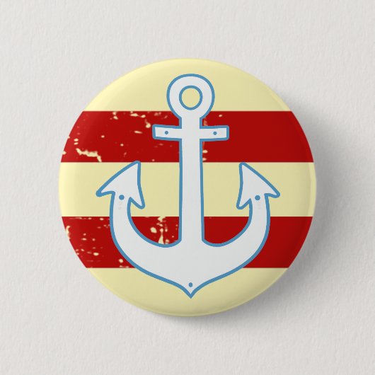 gestreifter Segelanker Button (Vorderseite)