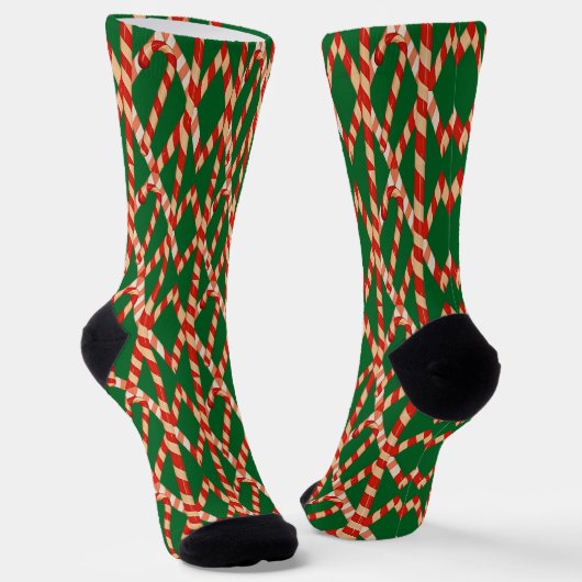 Gestreifter Stockzuckerhut Socken (Gewinkelt)