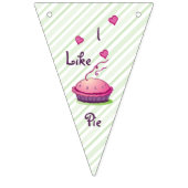 Gestreifter Torten-Essenwettbewerb Wimpelkette (Dritte Fahne)