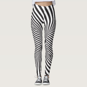 Gestreifter Torus. Optische Täuschung der endlose Leggings