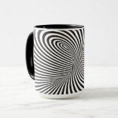 Gestreifter Torus. Optische Täuschung der endlosen Tasse (Vorderseite Links)
