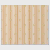 Gestreifter warmer Bernstein-Jüdischer Goldener Da Geschenkpapier (Flach)