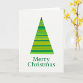 Gestreifter Wasserfarben-Weihnachtsbaum Karte (Gelbe Blume)