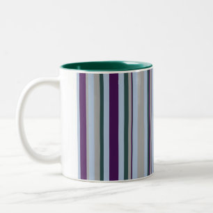 Gestreifter Zweifarben-Becher, 0,45 l Zweifarben-K Zweifarbige Tasse
