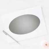 gestreiftes Aluminium, gebürstet Ovaler Aufkleber (Umschlag)