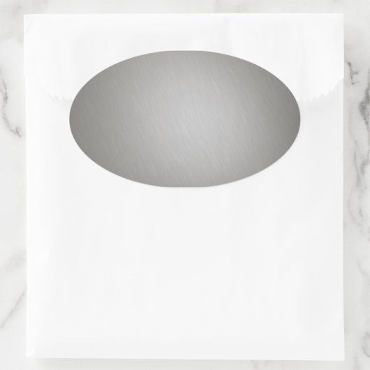 gestreiftes Aluminium, gebürstet Ovaler Aufkleber (Tasche)