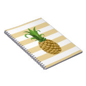 Gestreiftes Ananas-Notizbuch Notizblock (Rechte Seite)