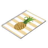Gestreiftes Ananas-Notizbuch Notizblock (Linke Seite)