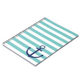 Gestreiftes Ankernotizbuch Notizblock (Linke Seite)