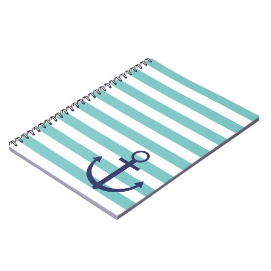 Gestreiftes Ankernotizbuch Notizblock (Linke Seite)