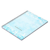 Gestreiftes Aqua Blue Tropical Beach Custom Notizblock (Linke Seite)