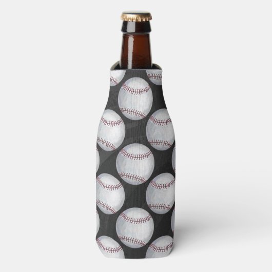 Gestreiftes Baseballmuster Flaschenkühler (Flaschenvorderseite)
