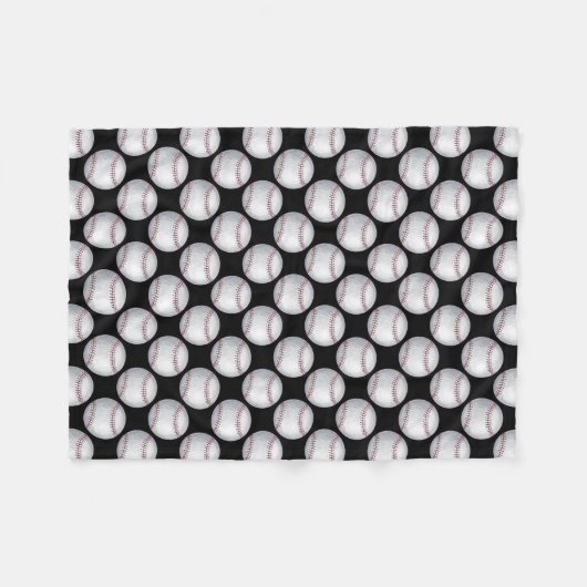 Gestreiftes Baseballmuster Fleecedecke (Vorderseite (Horizontal))