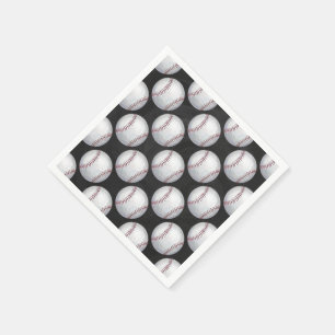 Gestreiftes Baseballmuster Serviette