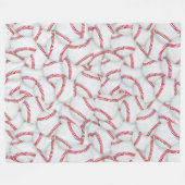 Gestreiftes Baseballs-Muster Fleecedecke (Vorderseite (Horizontal))