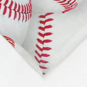 Gestreiftes Baseballs-Muster Fleecedecke (Ecke)