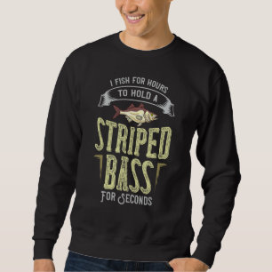 Gestreiftes Bass Fishing-Geschenk Rockfish Lures Sweatshirt