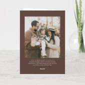 Gestreiftes Braunes Frohe Weihnachten Foto (Rückseite)