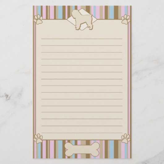 Gestreiftes Briefpapier Brüssels Griffon (Vorderseite)