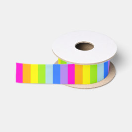 Gestreiftes buntes rosa Band des Regenbogens Satinband