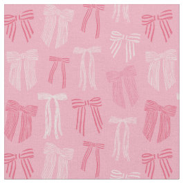Gestreiftes Coquette-Bogen auf rosa Stoff