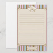Gestreiftes Dogge-Briefpapier Briefpapier (Vorne/Hinten)