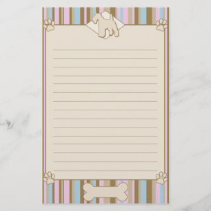 Gestreiftes Draht-Foxterrier-Briefpapier Briefpapier