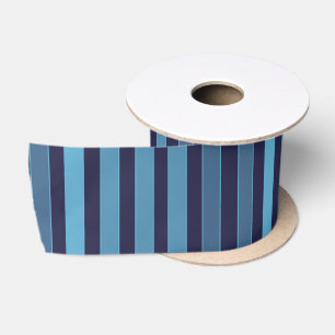 Gestreiftes einfaches Muster Retro Blau Satinband