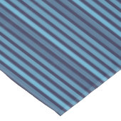 Gestreiftes einfaches Muster Retro Blau Tischdecke (Schrägansicht)