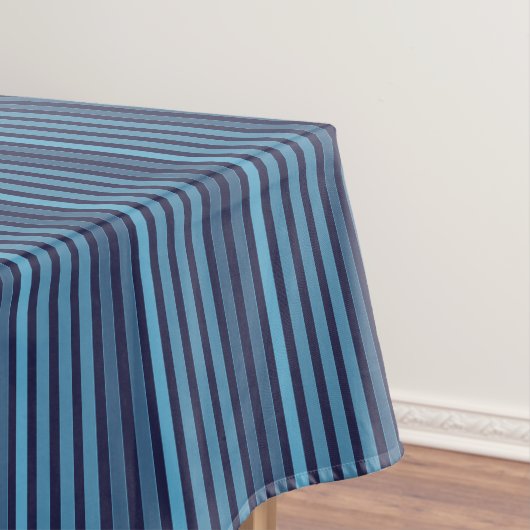 Gestreiftes einfaches Muster Retro Blau Tischdecke (Beispiel)