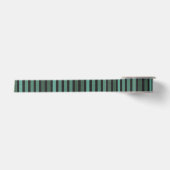 Gestreiftes einfaches Muster Retro Grün Satinband (Vorderseite)